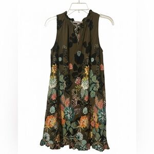 LOFT Sleeveless Floral Mini Dress - Multicolor